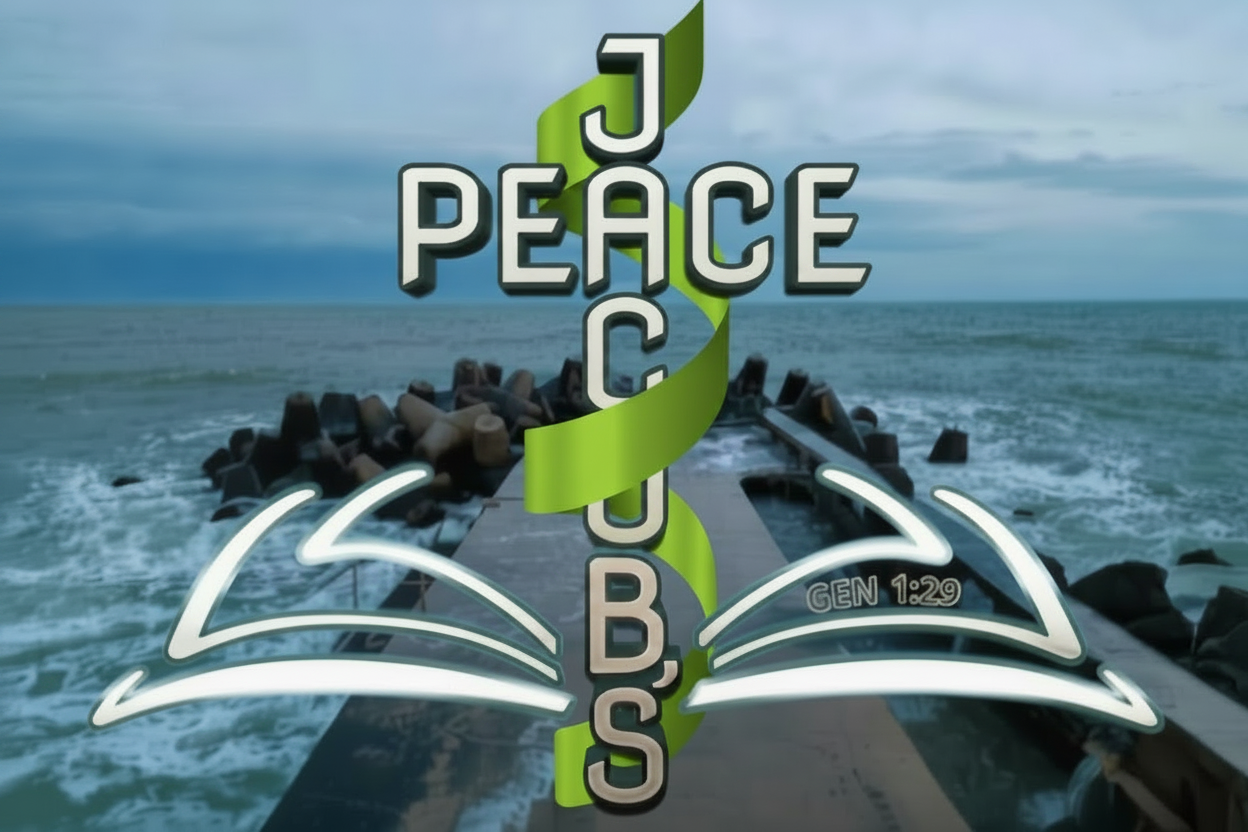 Jacob's Peace Ocean Logo - Medium Lime Green Ribbon